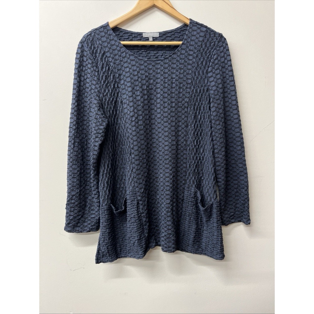 Habitat 3-D Tunic Pockets Size Large Bluish Gray